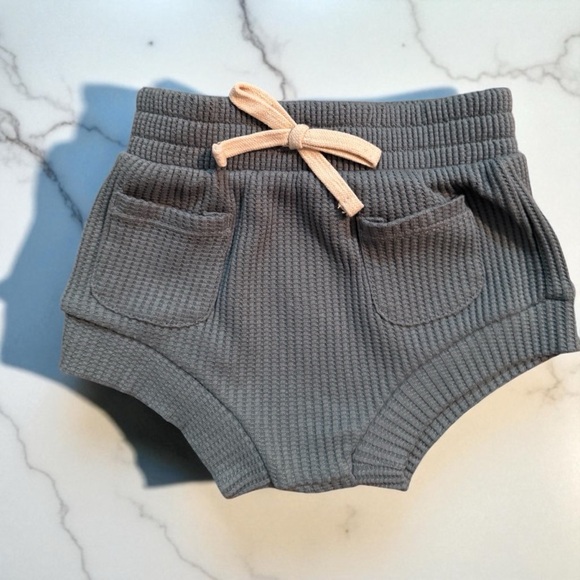Cream and Gray Matching Diaper Covers Set - Picture 2 of 3
